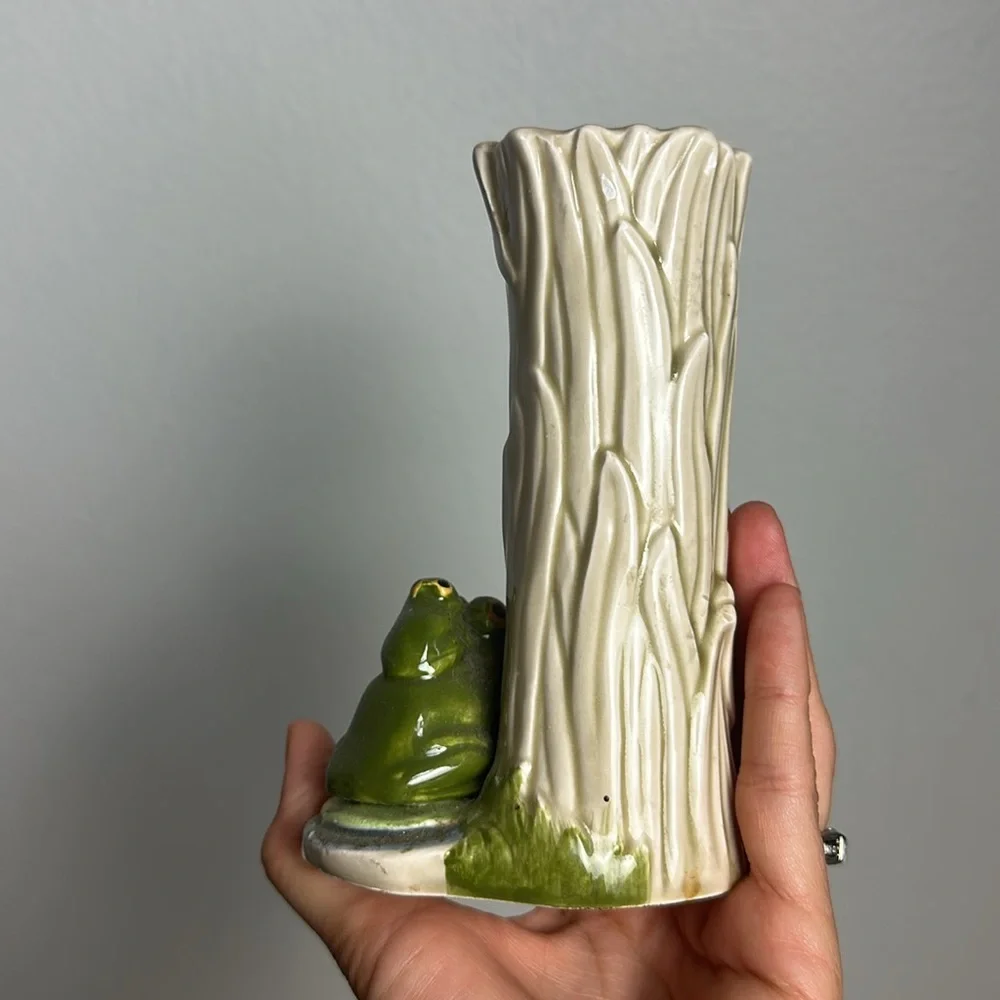 Vintage 1980s Otagiri Frog Vase